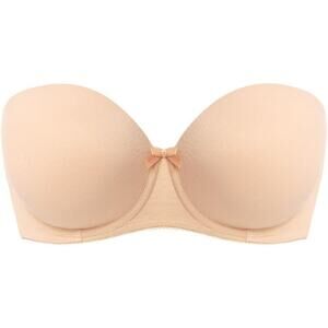 NWT New Freya Womens 36F Deco Underwire Padded Removeable Straps Strapless Bra